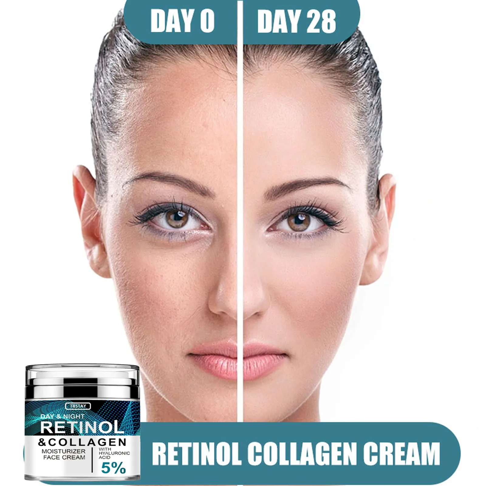 Collagen Retinol Hyaluronic Acid Cream, Retinol and Collagen Face Cream, Anti Againg Collagen Retinol Hyaluronic Acid Cream