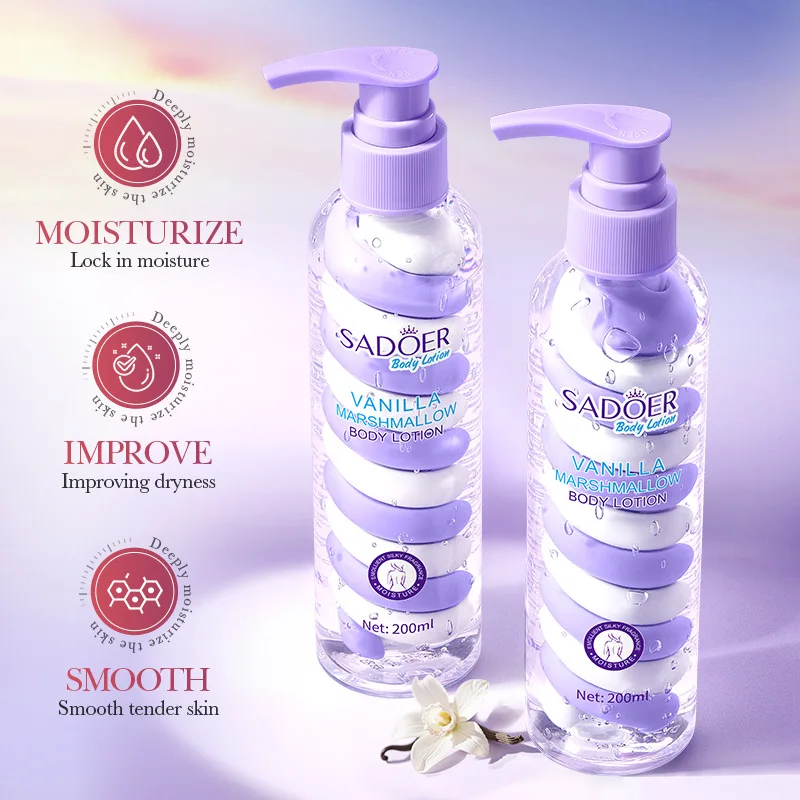 Vanilla Marshmallow Body Lotion Smooths And Refines Skin, Improves Dryness, Tightness, And Roughness, And Moisturizes The Skin.