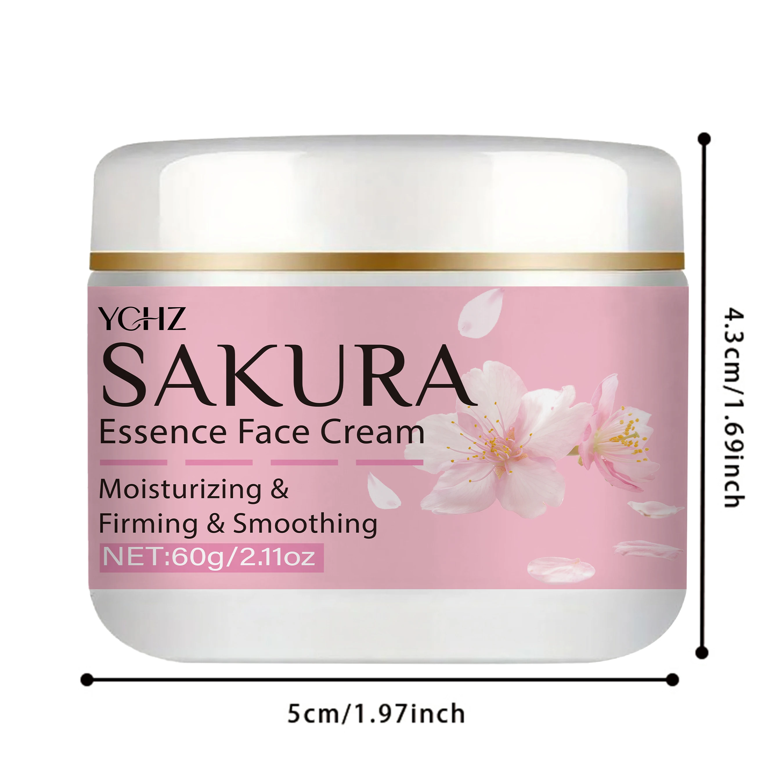 Sakura Facial Cream, Deeply Moisturizes Dry Skin, Tightens and Lifts, Smoothes the Skin, Provides a Light Beige Tone, Is Gentle and Non-Greasy, Making the Skin Softer and More Elastic