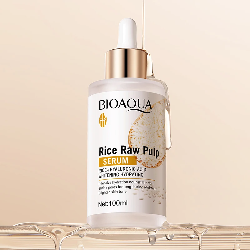 BIOAQUA White Rice Face Serum Moisturizing Anti Wrinkles Anti Wrinkles Anti-Aging Whitening Facial Essence Skin Care for Face