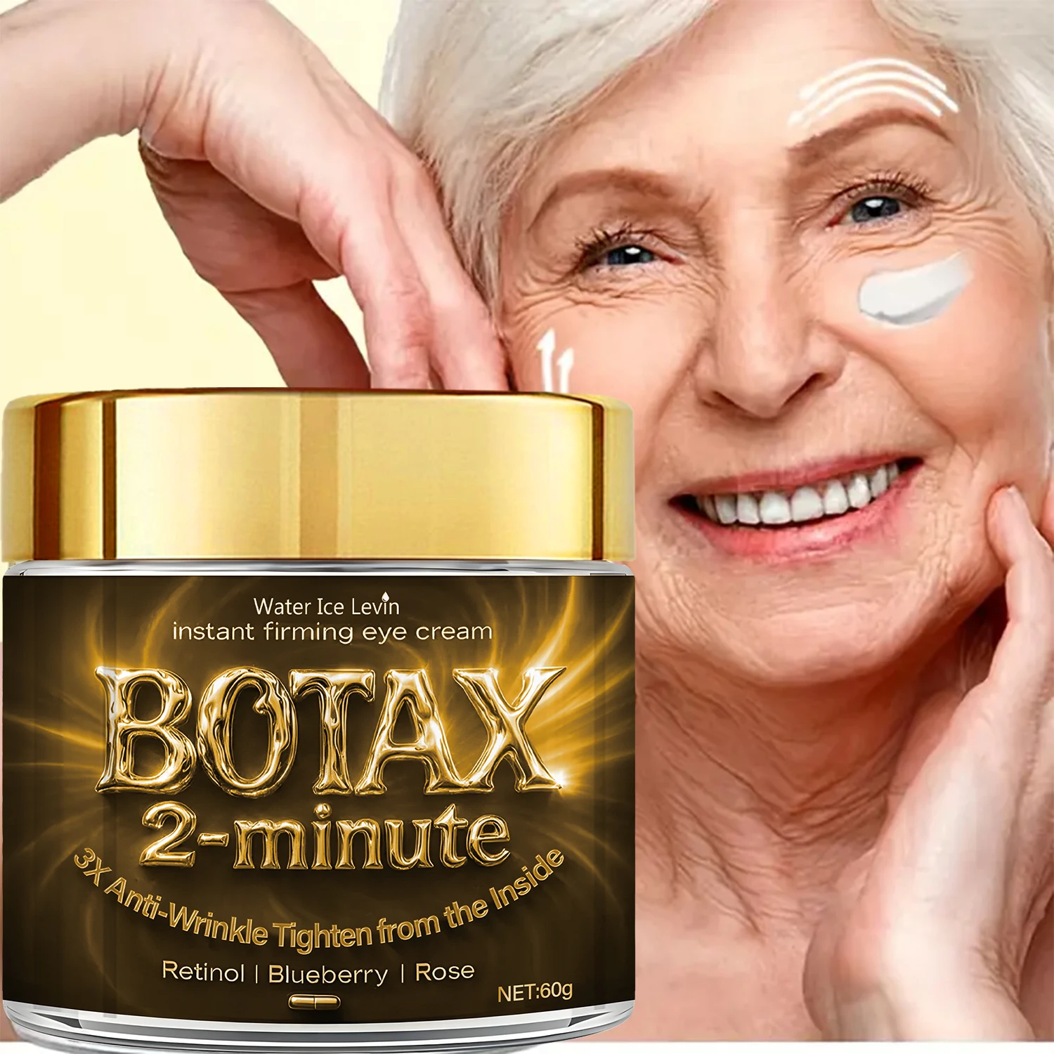 Instant Firming Face Cream with Retinol & Bee Venom - 2-Minute Wrinkle Tightening & Moisturizing for Confident Skin