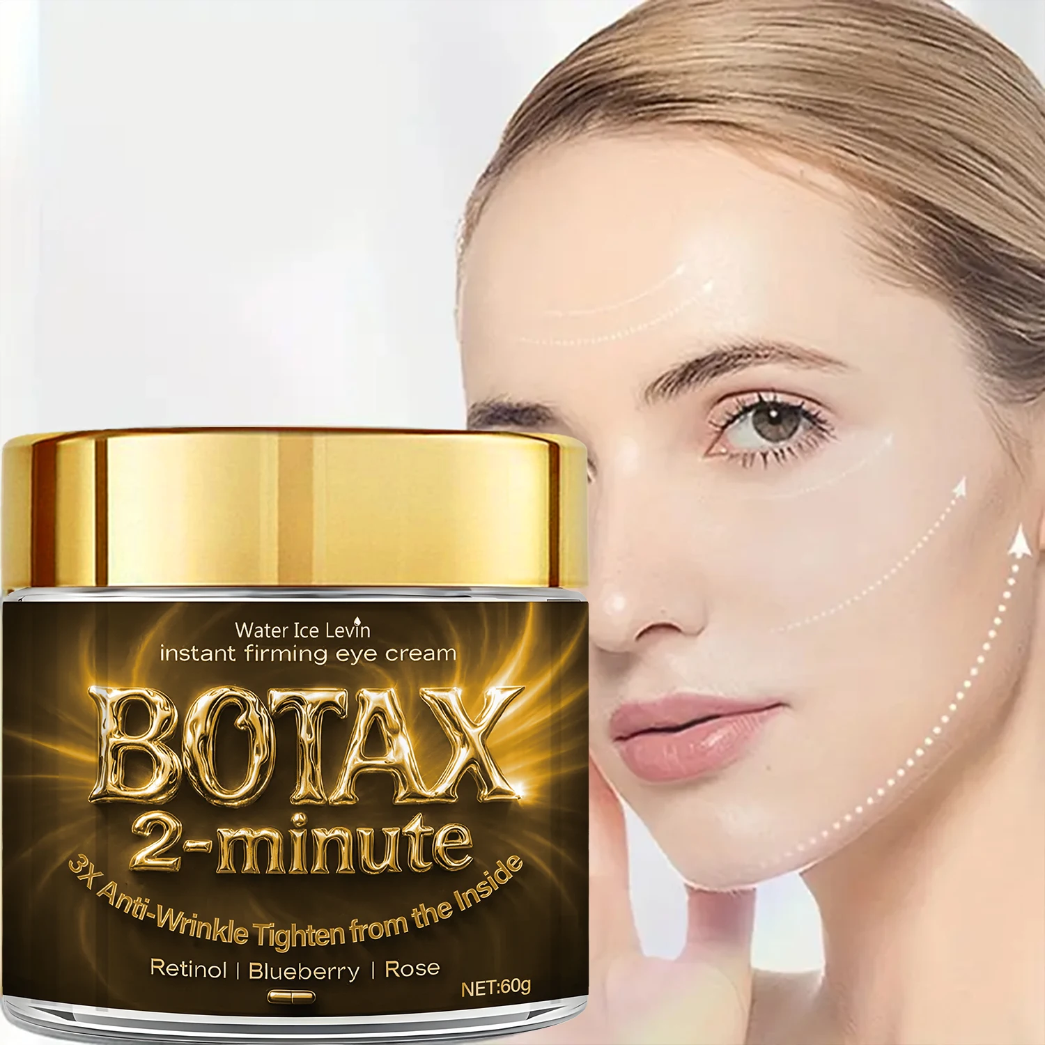 Instant Firming Face Cream with Retinol & Bee Venom - 2-Minute Wrinkle Tightening & Moisturizing for Confident Skin