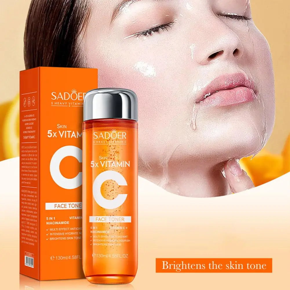 5x Vitamin C Skincare Set, Moisturizing Brightening Firming Anti-Wrinkle Repair Serum Cream Toner, Korean Skincare for Dull Skin