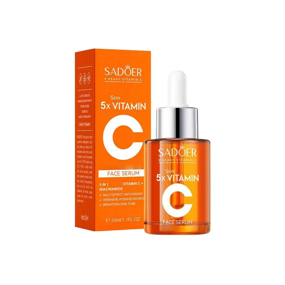 5x Vitamin C Skincare Set, Moisturizing Brightening Firming Anti-Wrinkle Repair Serum Cream Toner, Korean Skincare for Dull Skin