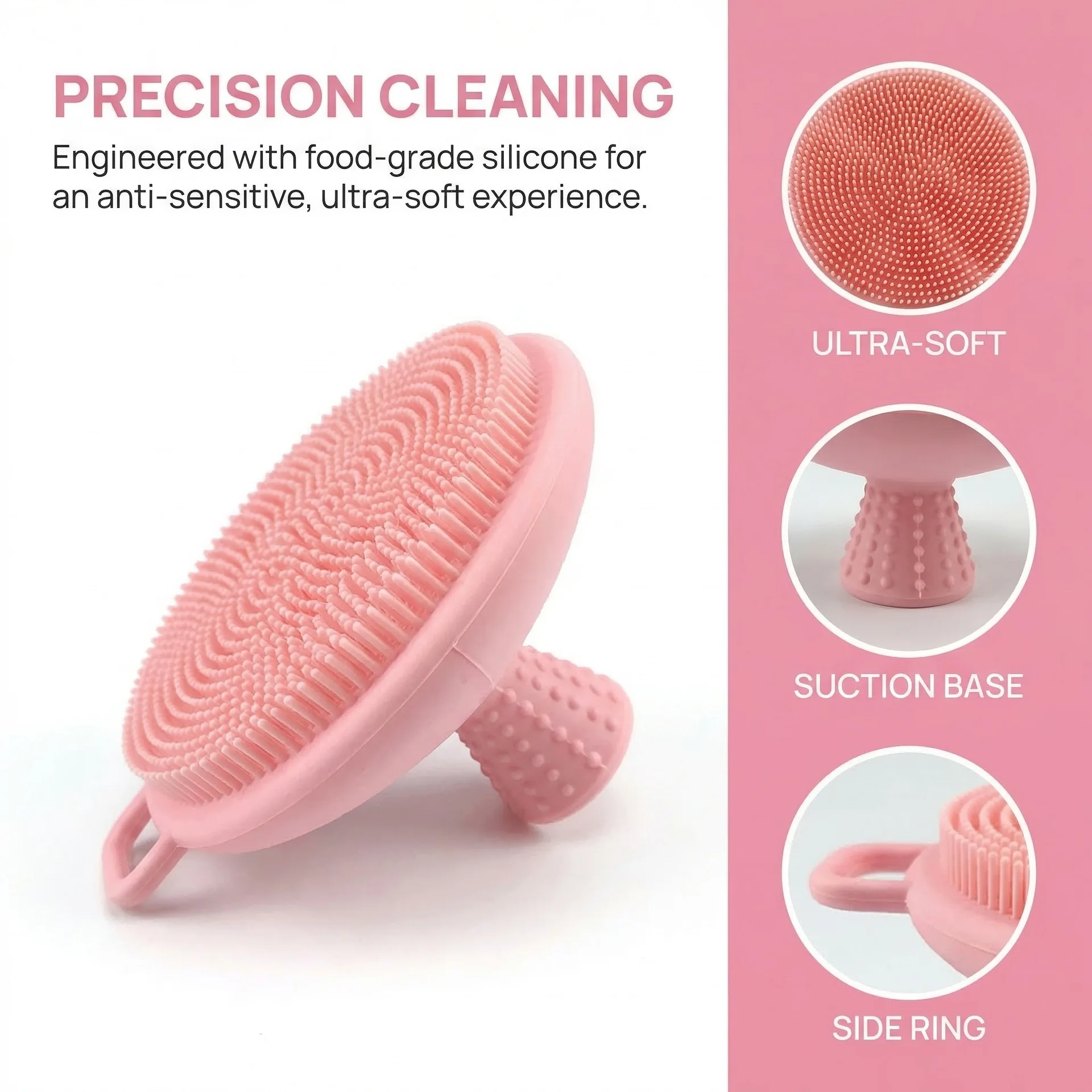 Silicone Scrubber Face Cleansing Face Brush Pore Cleaner Brush Skin Silicon Brush Face Scrubbers for Men and women