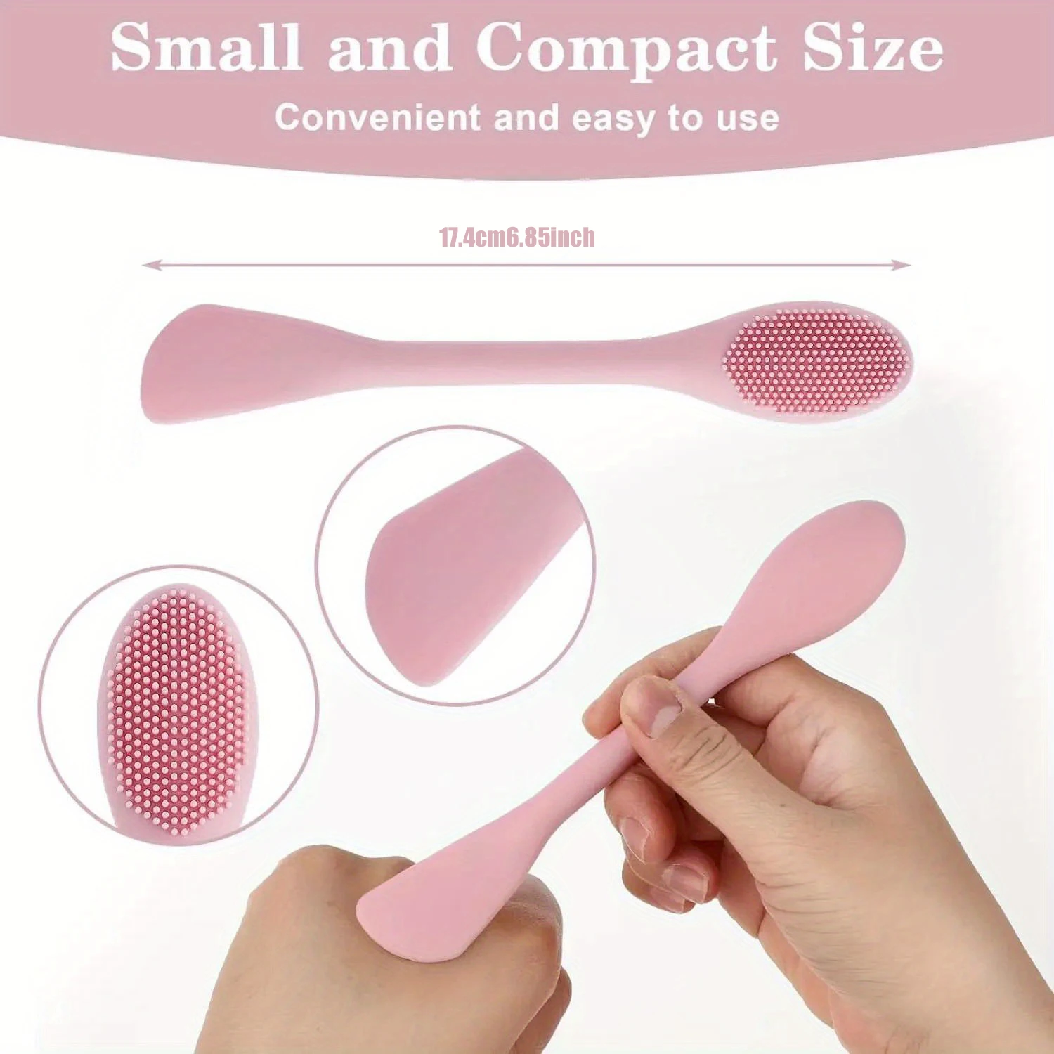 Double Head Facial Mask Brush Silicone Applicator Spoon Spatula Stirring Stick Women Skin Face Cleansing Care Home Makeup Tools