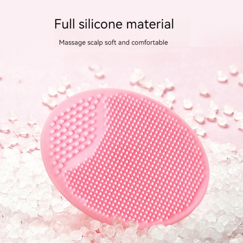 Silicone Face Wash Brush Clean Pores Baby Shampoo Brush Baby Bath Brush Soft Hair Round Shampoo Comb Home Use