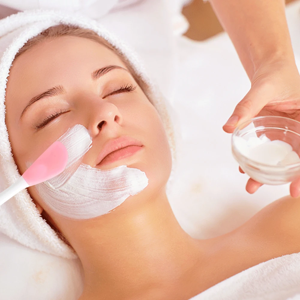 Facial Cleaning Silicone Brush Facial Mask Applicator Skincare Accessories Silicone Body Scrubbers 2in1 Spa Facial Wash Brushes