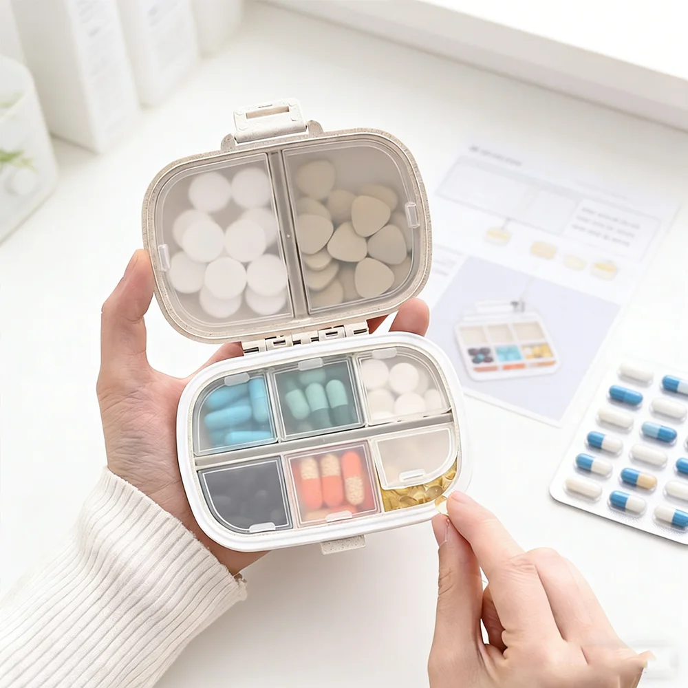 Portable Medicine Storage Case Weekly Pill Organizer Home First Aid Kit Office Supplies Box