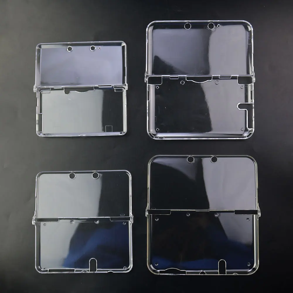 JCD In Bulk Plastic Clear Crystal Protective Hard Shell Skin Case Cover For 3DS New 3DS XL LL NDSL NDSI XL LL Console