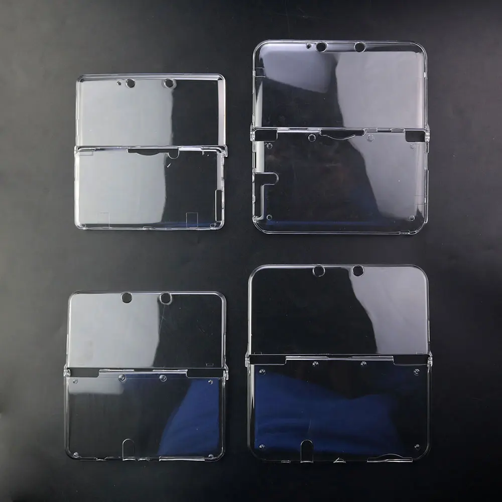 JCD In Bulk Plastic Clear Crystal Protective Hard Shell Skin Case Cover For 3DS New 3DS XL LL NDSL NDSI XL LL Console