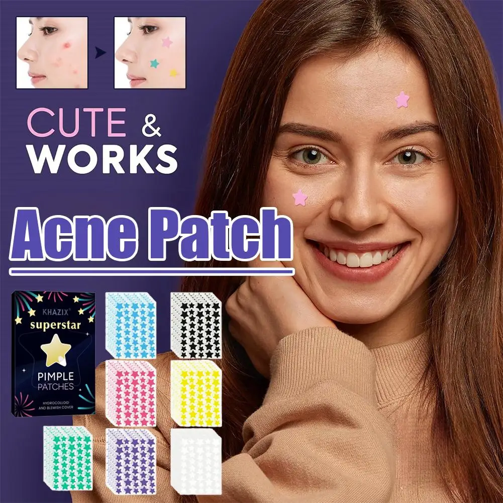 Colorful Star Shape Acne Patches 240/280Pcs Cute Star Design Pimple Patches for Face Effectively Cover Acne Blemishes Skin Care