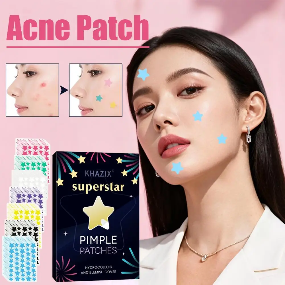 Colorful Star Shape Acne Patches 240/280Pcs Cute Star Design Pimple Patches for Face Effectively Cover Acne Blemishes Skin Care