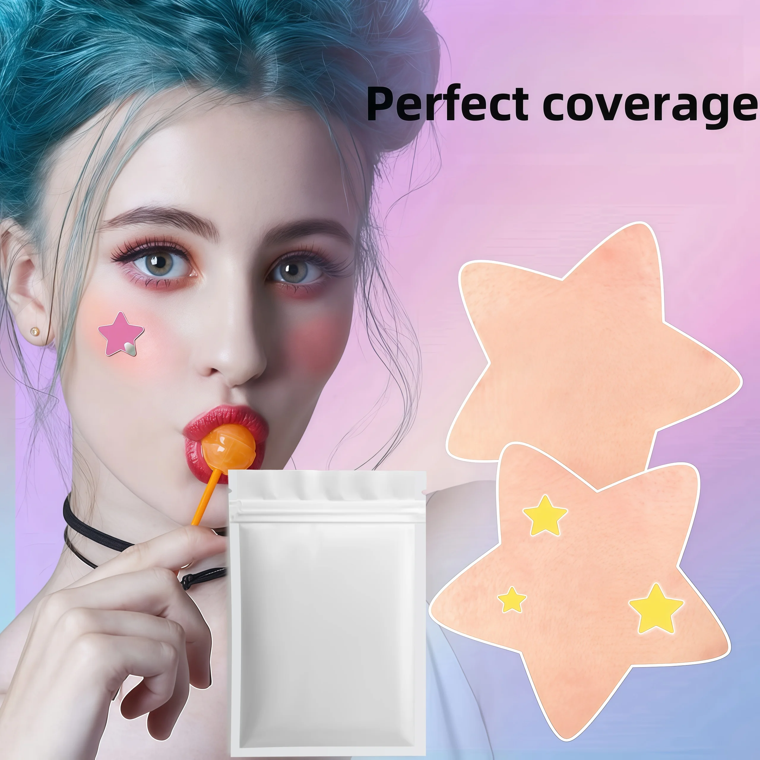400/800pcs Red & Black Star Pimple Patches Deep-Cleansing Dual-Tone Acne Stickers for All Skin Types
