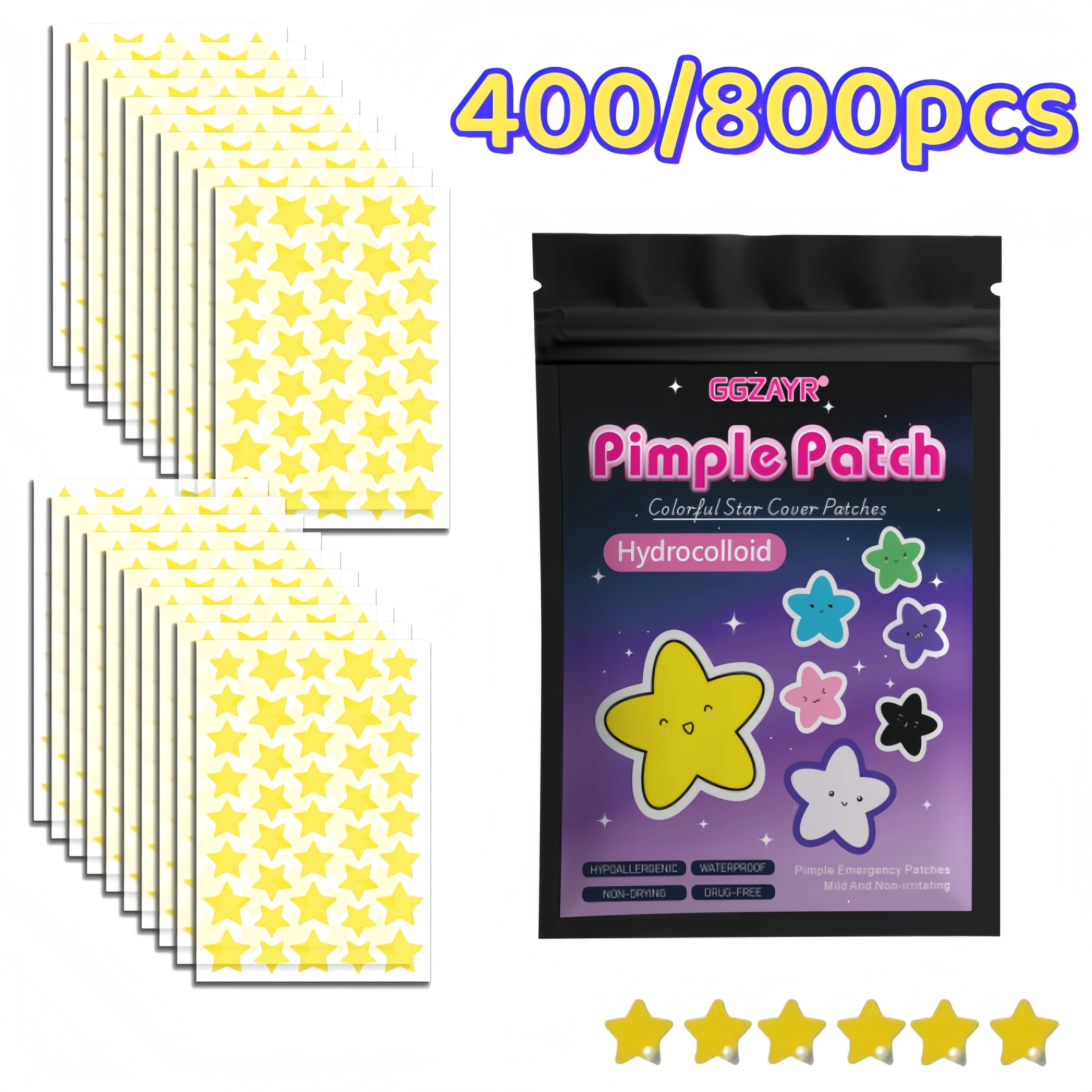 400/800pcs Hydrocolloid Acne Pimple Patches Invisible Blemish Spot Stickers Face Skin Care Fast Healing Zit Cover Dots