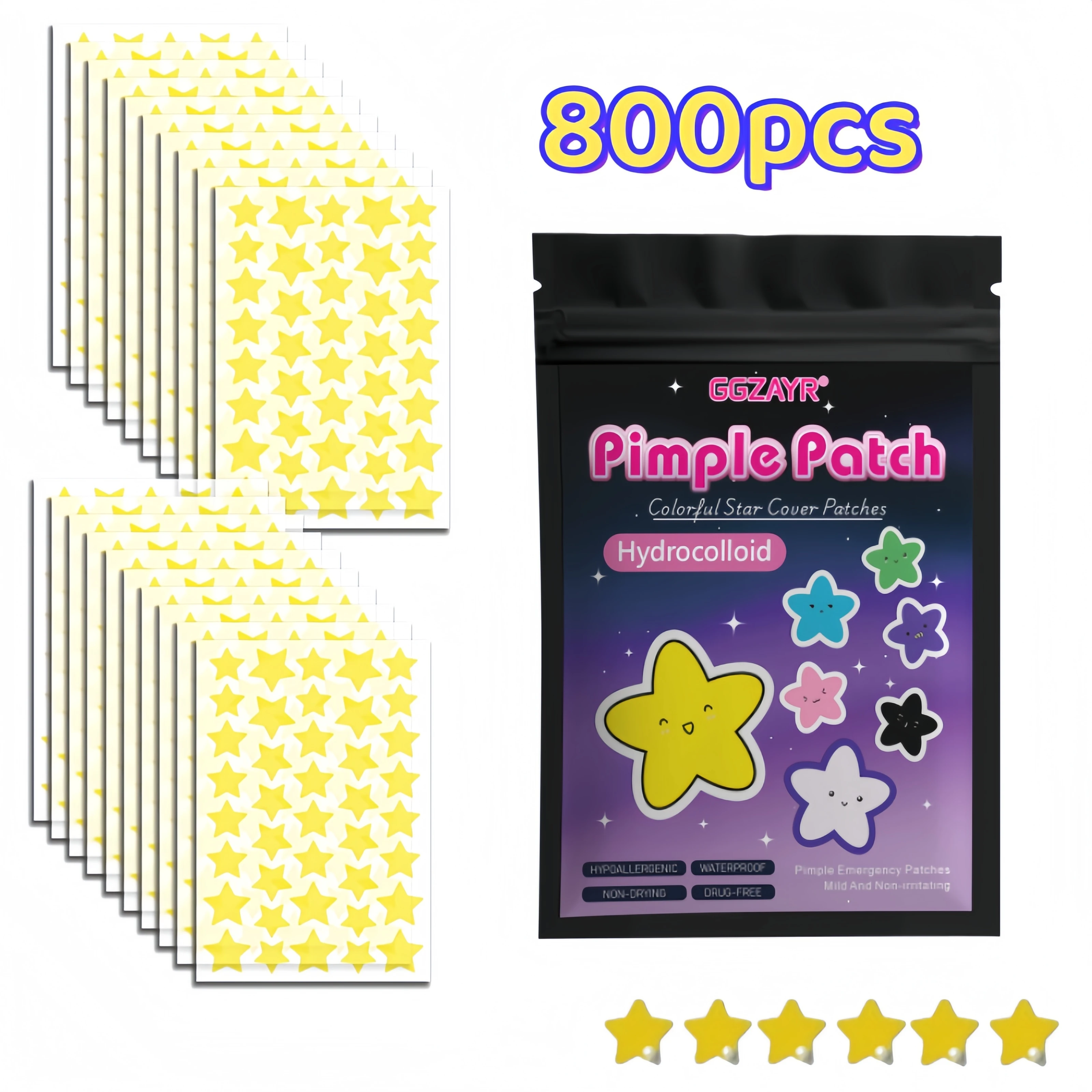 400/800pcs Hydrocolloid Acne Pimple Patches Invisible Blemish Spot Stickers Face Skin Care Fast Healing Zit Cover Dots
