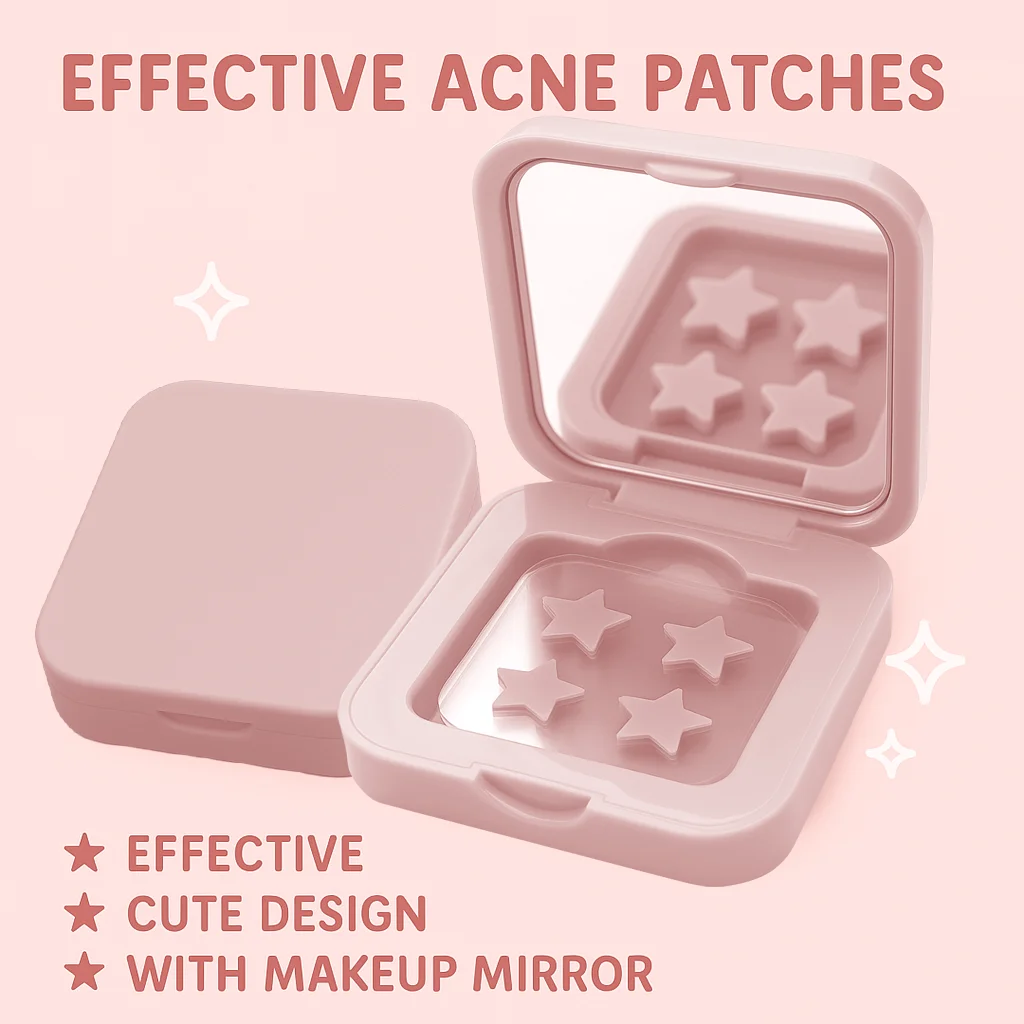 60 Acne Patch, Alcohol and Fragrance Free, Covering Acne and blemishes, Facial and Skin Spot Patch, Luxury Makeup Mirror