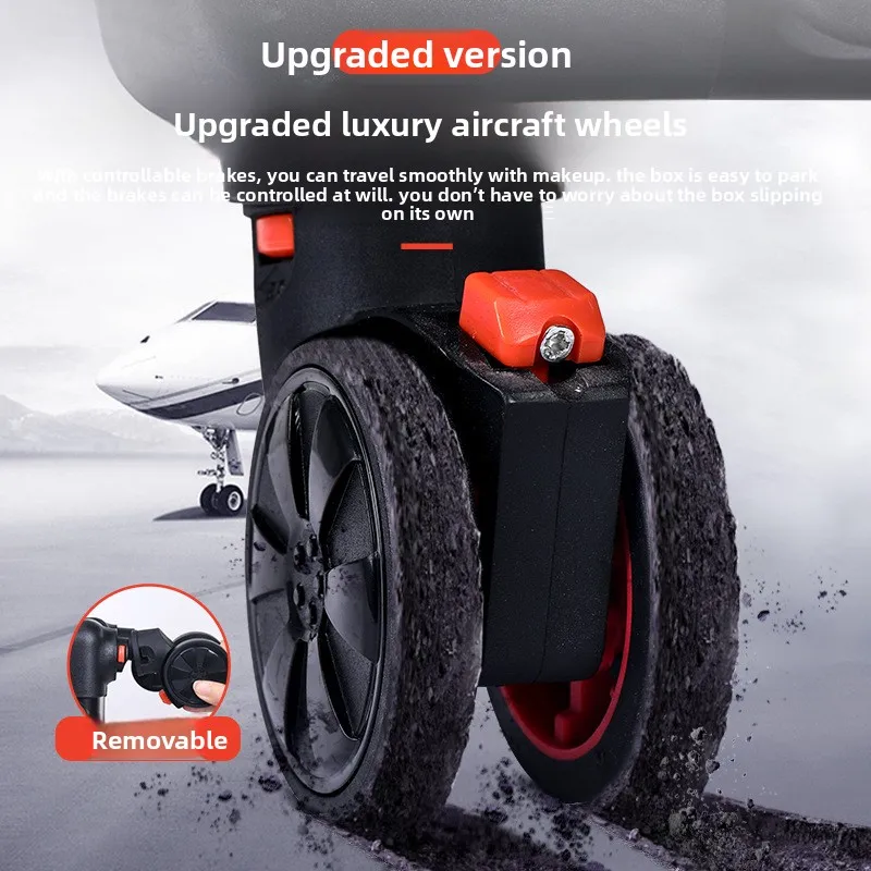 Professional Nail Art Case Rolling Makeup Case Beauty Equipment Storage Cart Wheels for Hairstyling Tools Kit Makeup Box