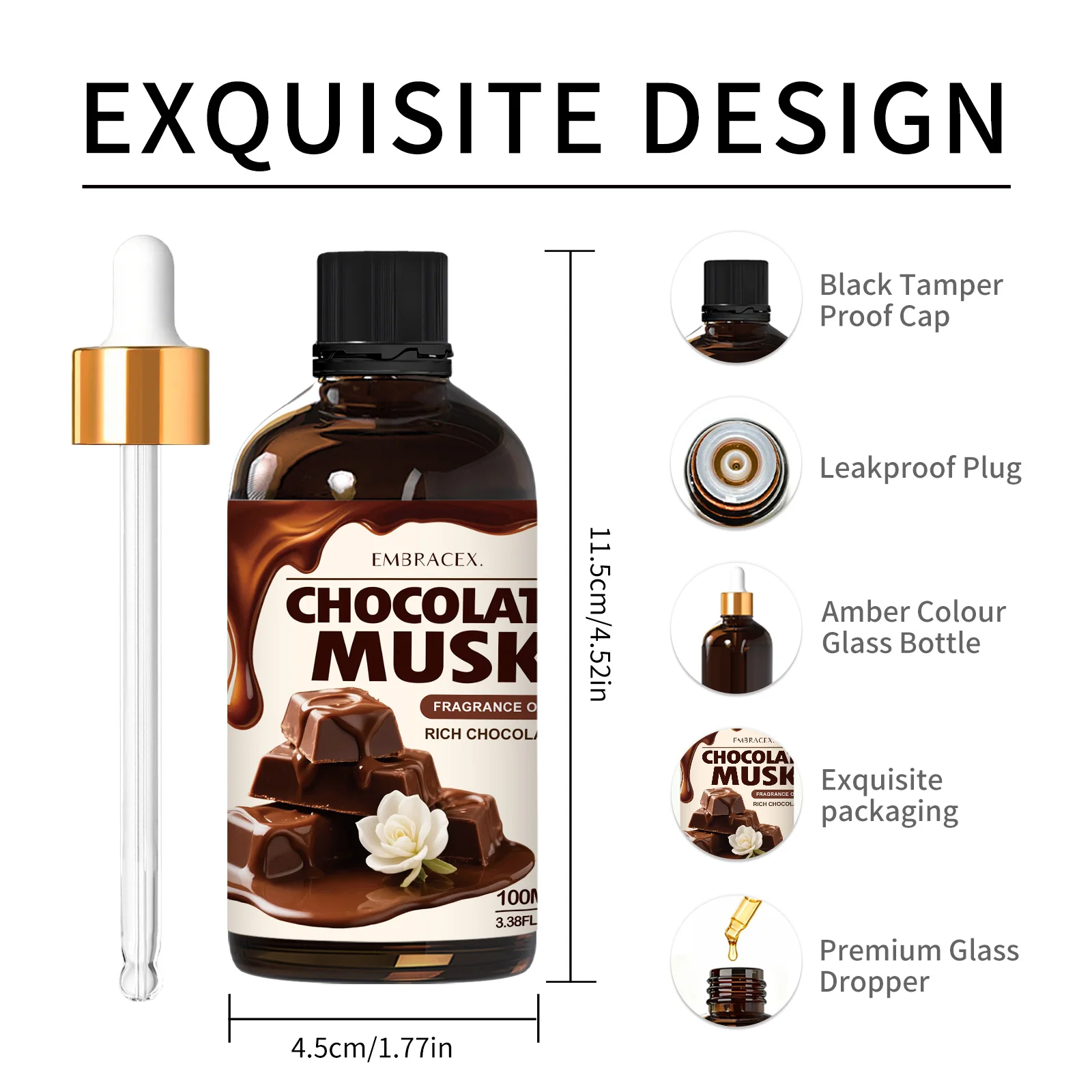 100ml Chocolate Musk Essential Oil Massage Premium Grade Essential Oils For Hair Skin Care Gift To Friends Aromatherapy
