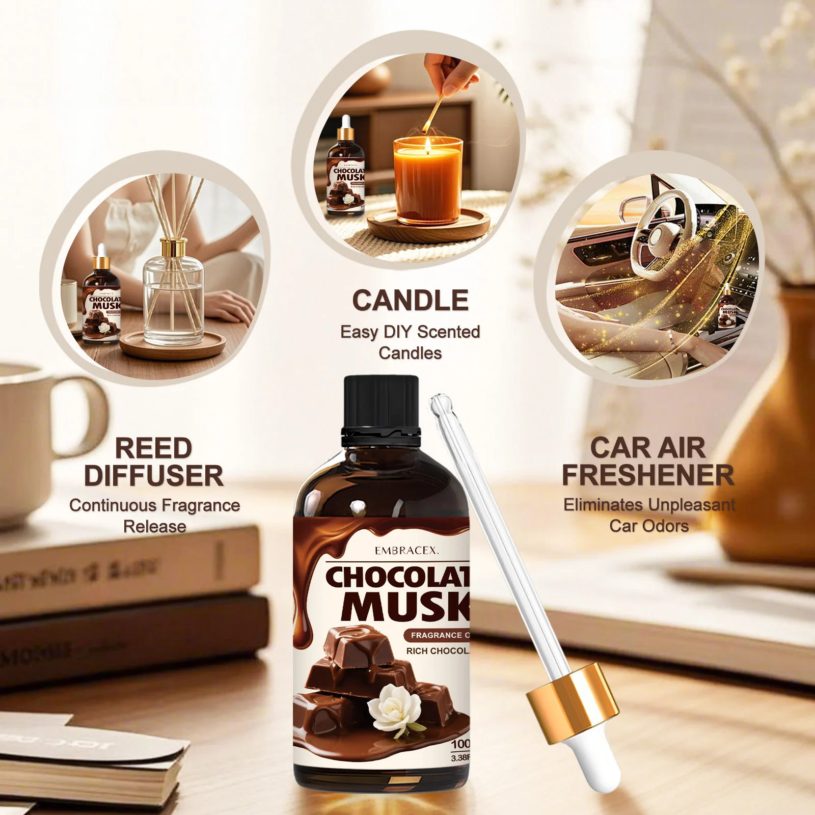 100ml Chocolate Musk Essential Oil Massage Premium Grade Essential Oils For Hair Skin Care Gift To Friends Aromatherapy