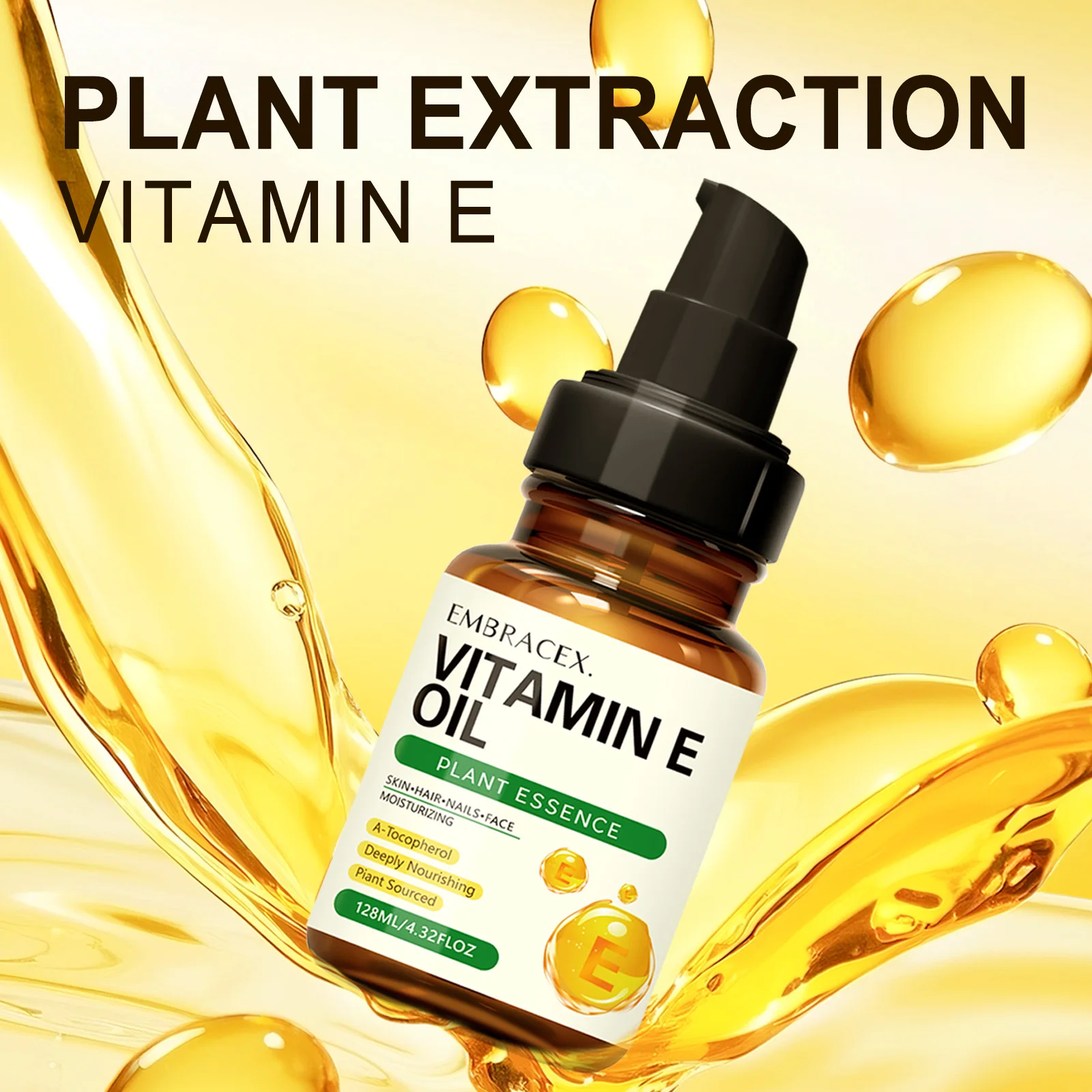 128ml Vitamin E oil Essential Oils Gift To Friends/Parents Skincare Haircare Nailcare Massage Oil Natural Ingredients