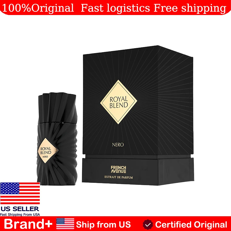 Royal Blend Nero EDP 100ml By French Avenue Arabian Women's Perfume Long Lasting Fragrance Cologne French Perfume Portable