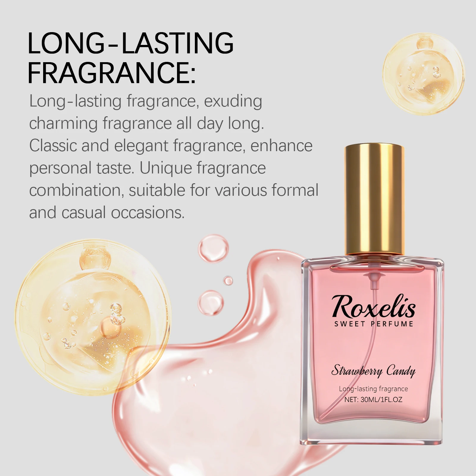 Strawberry Candy Sweet Fragrance Portable Natural Fruity Aroma Fresh & Girlish Daily Dating Commuting Women's Perfume Spray