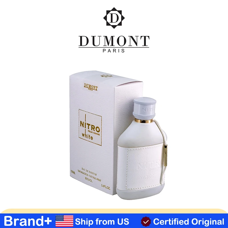Dumont Nitro White Eau De Parfum Clean Fresh Signature Scent 100ML Long-lasting Fragrance Natural Perfume Cologne Pheromone