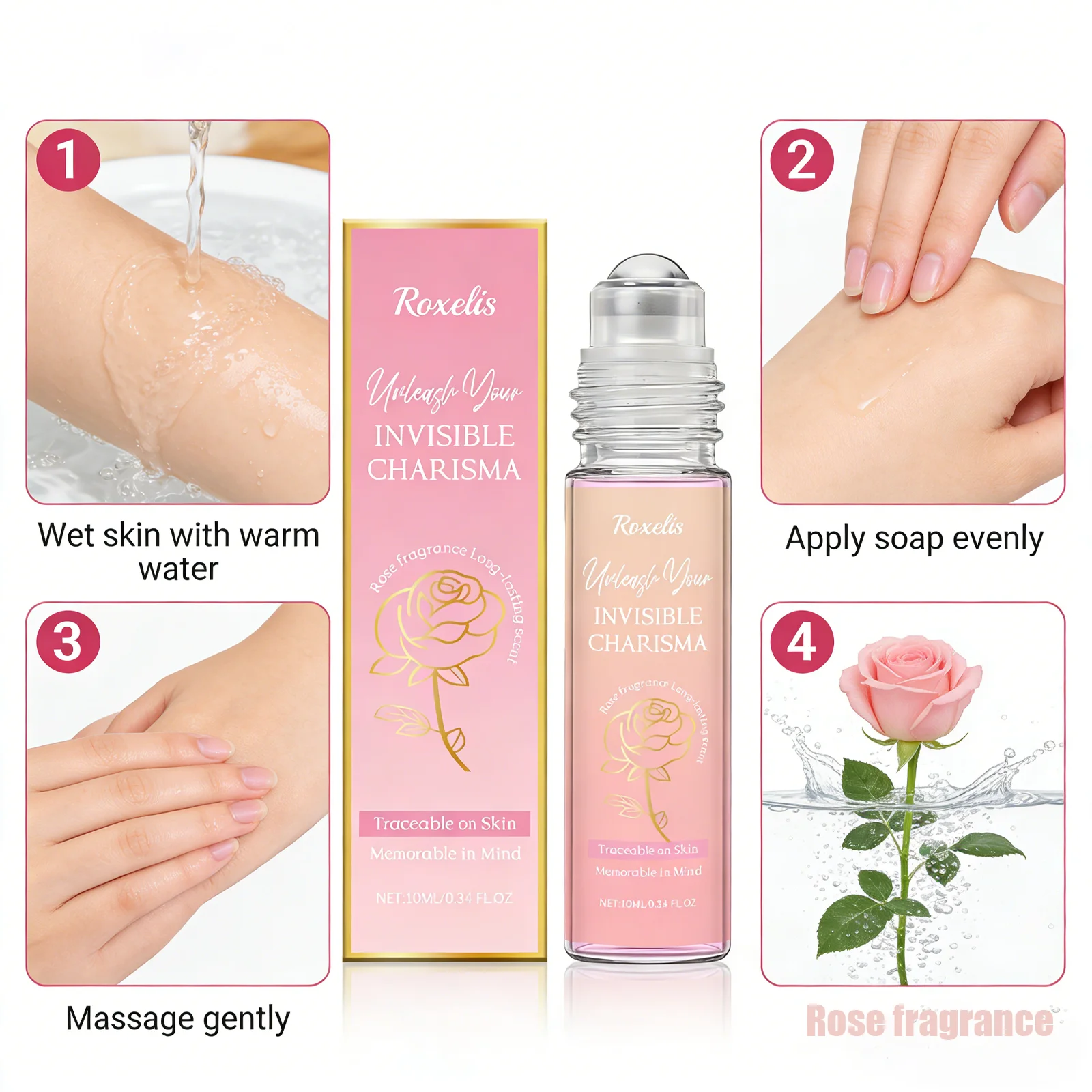 Rose Ball Fragrance is lightweight, elegant, and convenient to carry with you, leaving a fresh and natural fragrance for daily