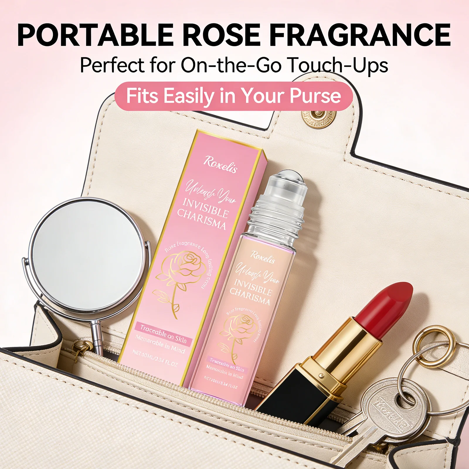 Rose Ball Fragrance is lightweight, elegant, and convenient to carry with you, leaving a fresh and natural fragrance for daily
