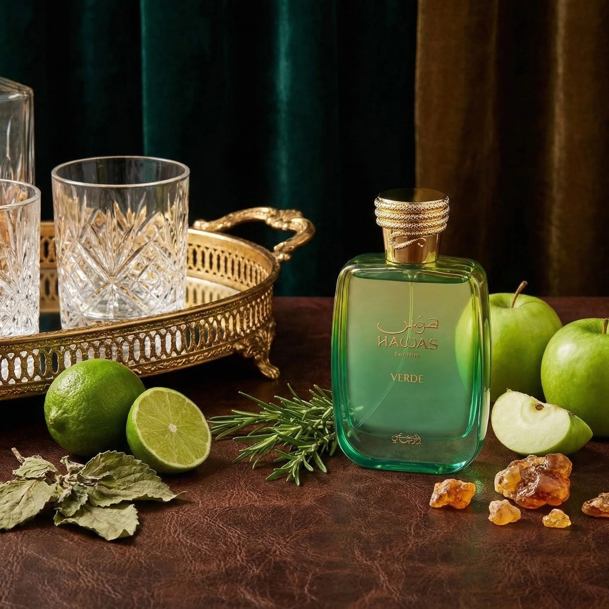 Rasasi Hawas Verde Men's EDP 100ml Business Versatile Fresh Perfume Lime Rosemary Patchouli Fragrance