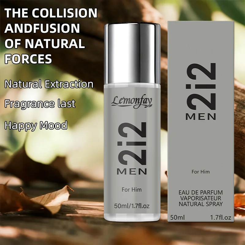 Lemonfay 2i2 Men Eau de Parfum - 50ml Natural Spray Long-Lasting Fragrance for Him, Daily Use Cologne
