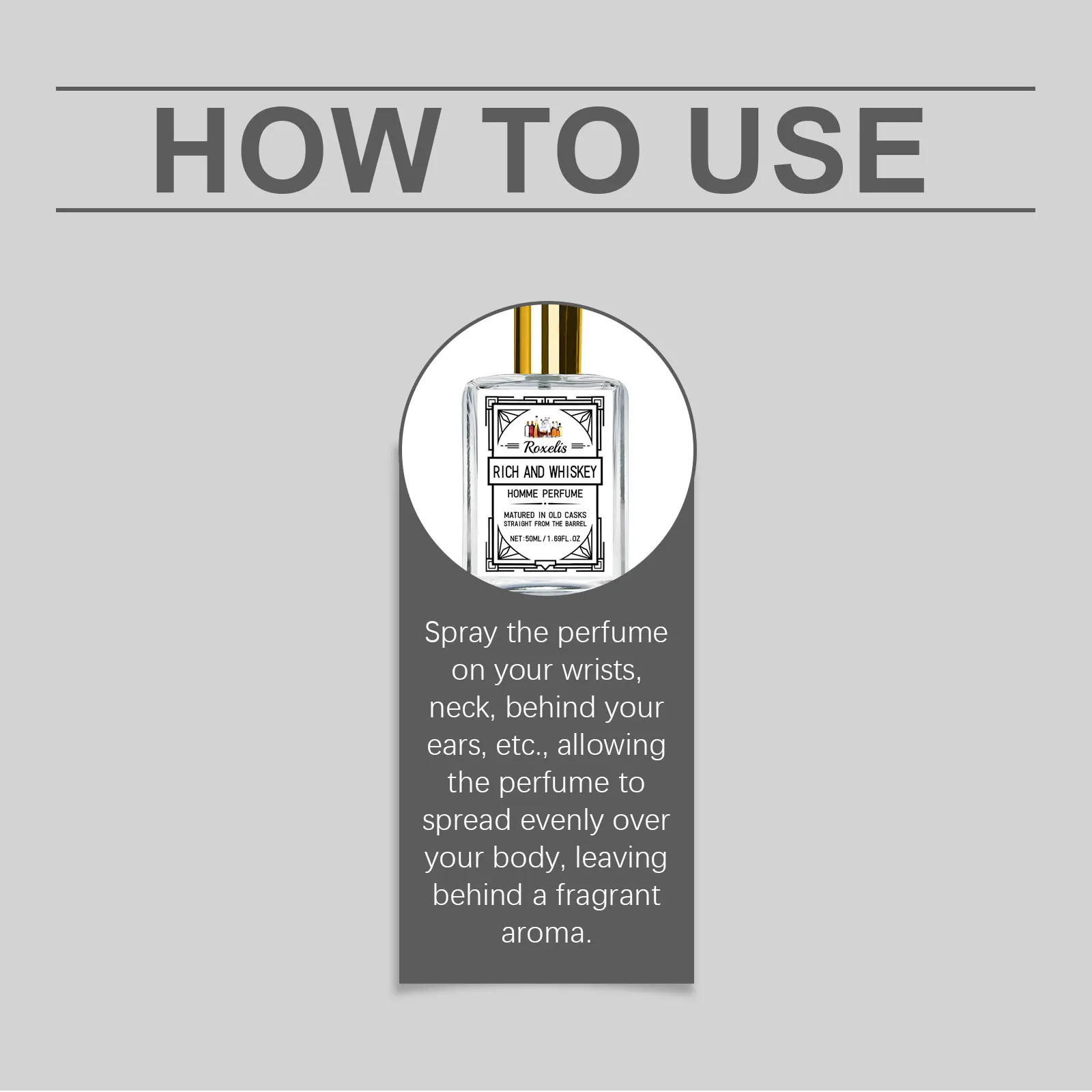 Roxelis 50ml Charm Whisky Men's perfume Gulong Fragrance Fragrance Elegant Fresh Charm Fragrance for Men perfume