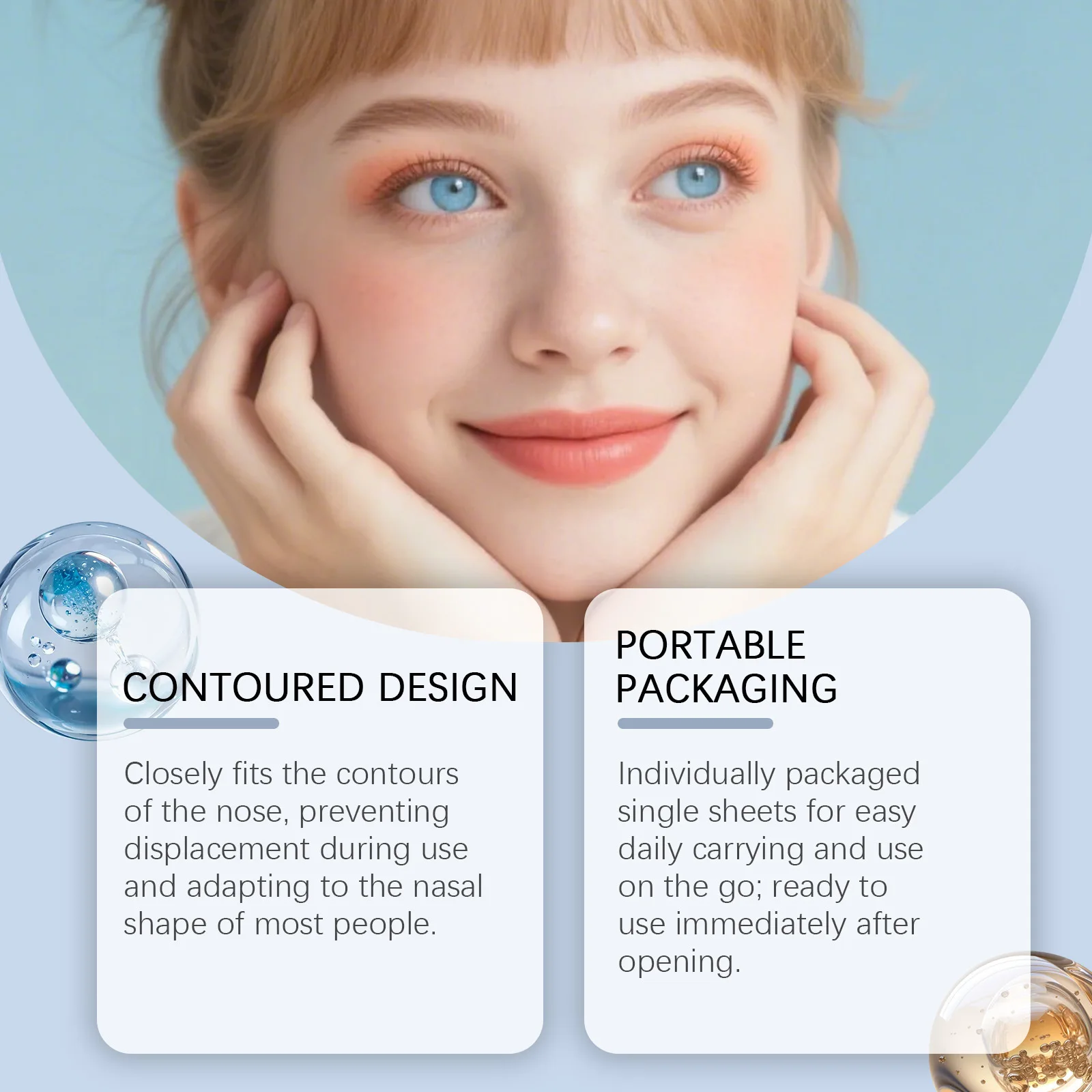 Nicotinamide Nose Patches Clean Excess Oil Unclog Pores Remove Blackheads Smooth Rough Skin Hyaluronic Acid Pore Cleansing Patch