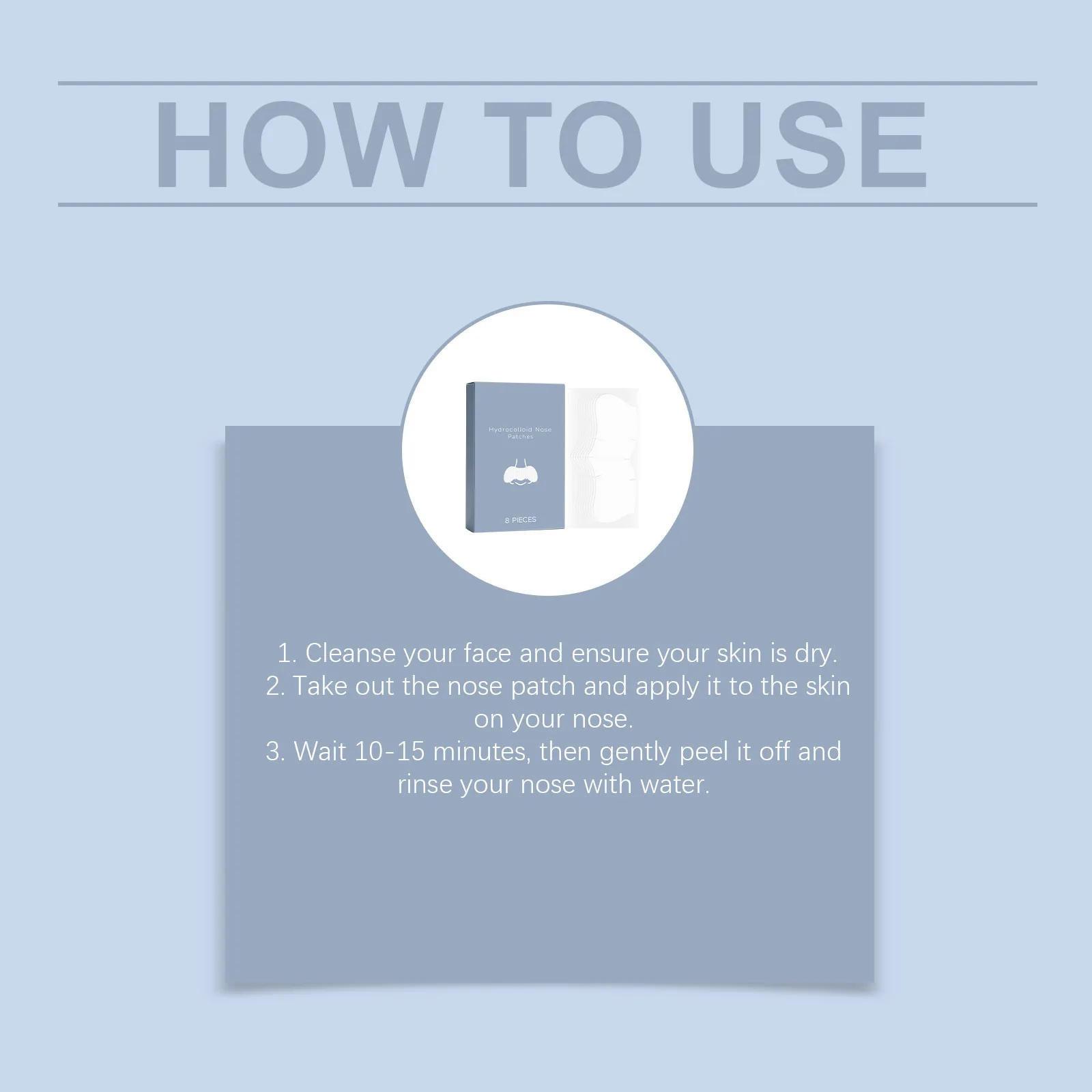 Nicotinamide Nose Patches Clean Excess Oil Unclog Pores Remove Blackheads Smooth Rough Skin Hyaluronic Acid Pore Cleansing Patch