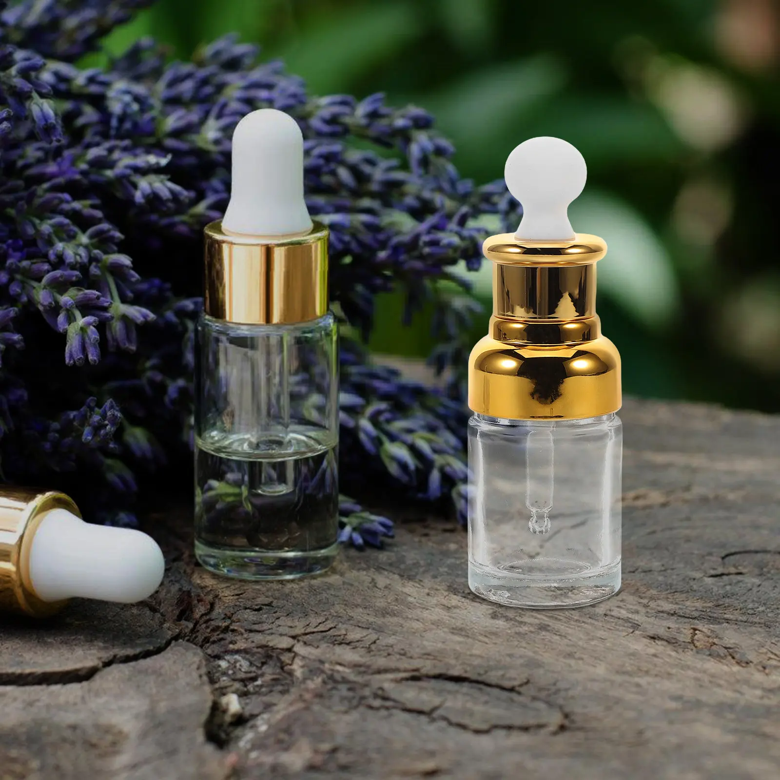 Tiny Glass Dropper Bottle Essential Oil Perfume Serum Skincare Refill Vial Small Makeup Sample Travel Size Empty Vial