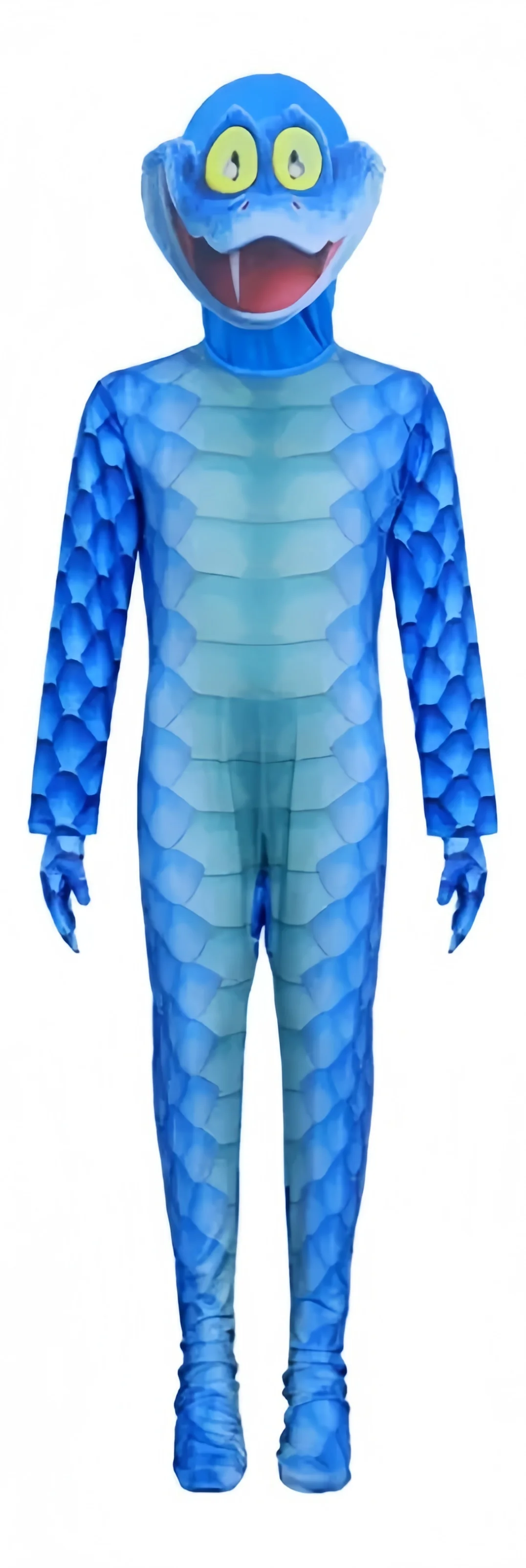 Kids Snake Cosplay Costumes Bodysuit Jumpsuit Mask Halloween Christmas Party Funny Serum Pen Birthday Party Gift