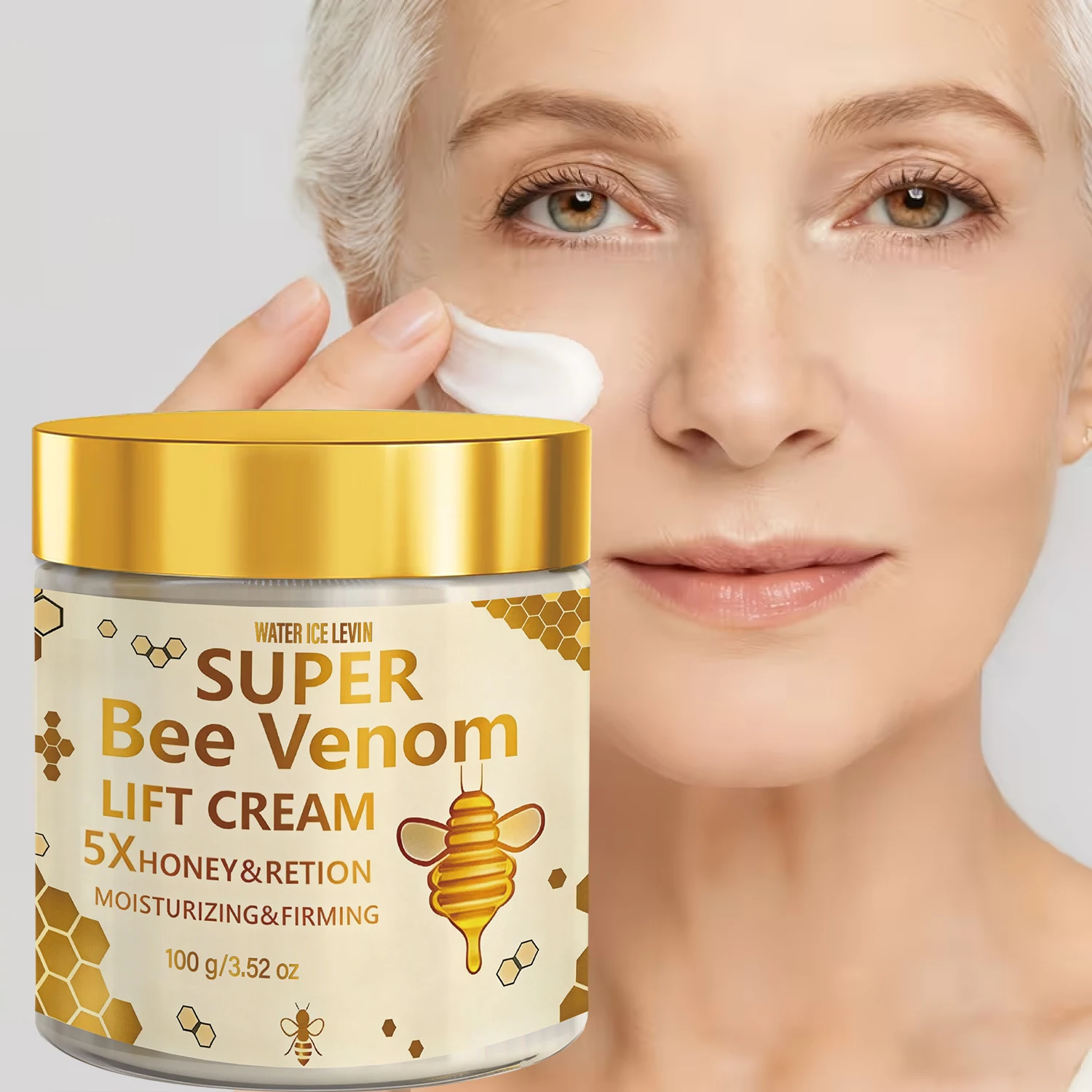 Super Bee Venom Lift Firming Face Cream, with Retinol & Hyaluronic Acid, Moisturizing Anti-Aging, Niacinamide