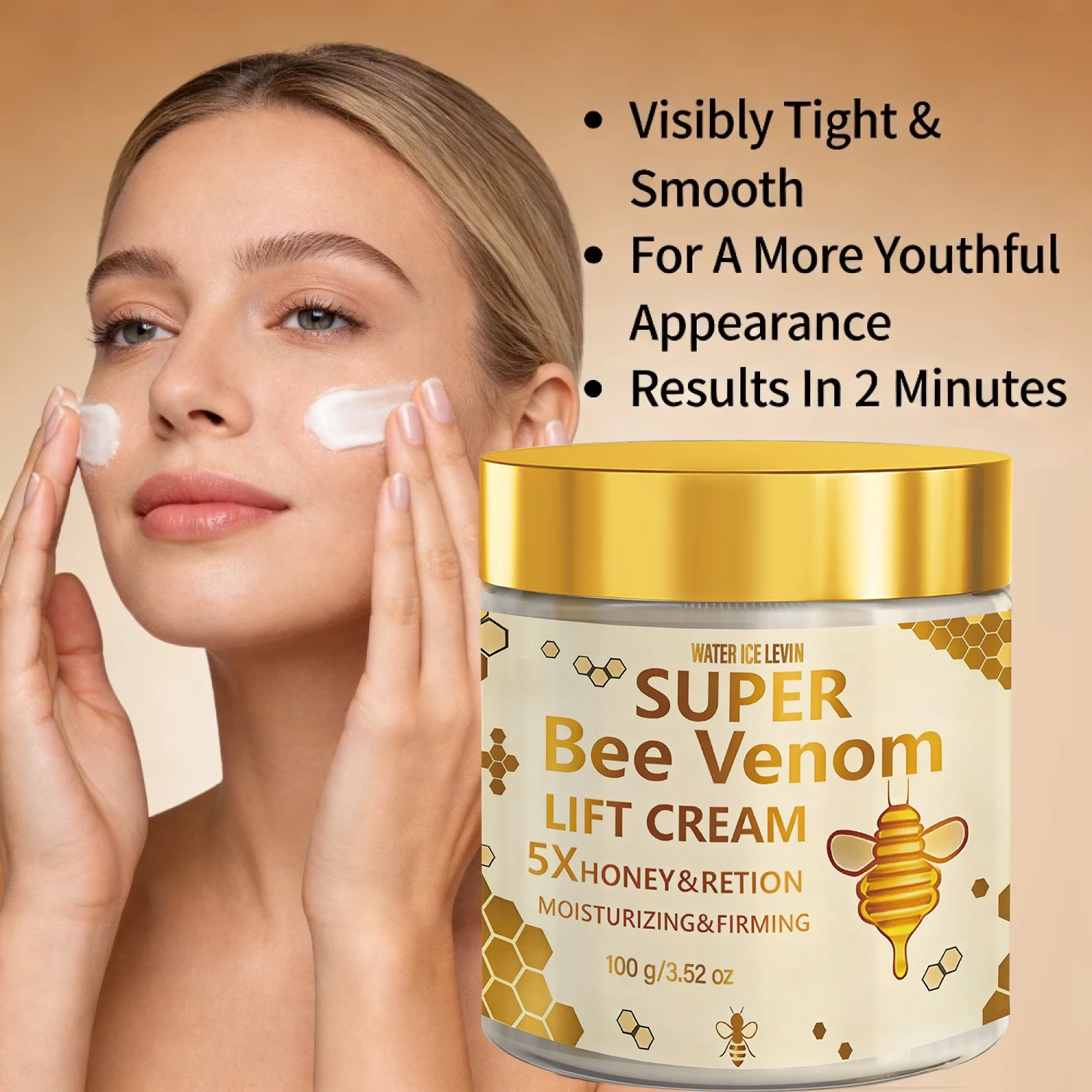 Super Bee Venom Lift Firming Face Cream, with Retinol & Hyaluronic Acid, Moisturizing Anti-Aging, Niacinamide