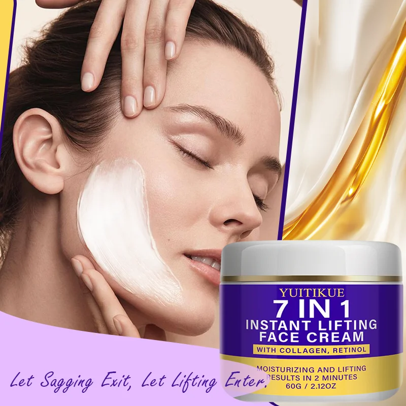 YUITIKUE 7-in-1 Instant Lifting Cream With Collagen Retinol Anti-Aging Firming Lift Tighten Hydrate Smooth Skin Daily Care