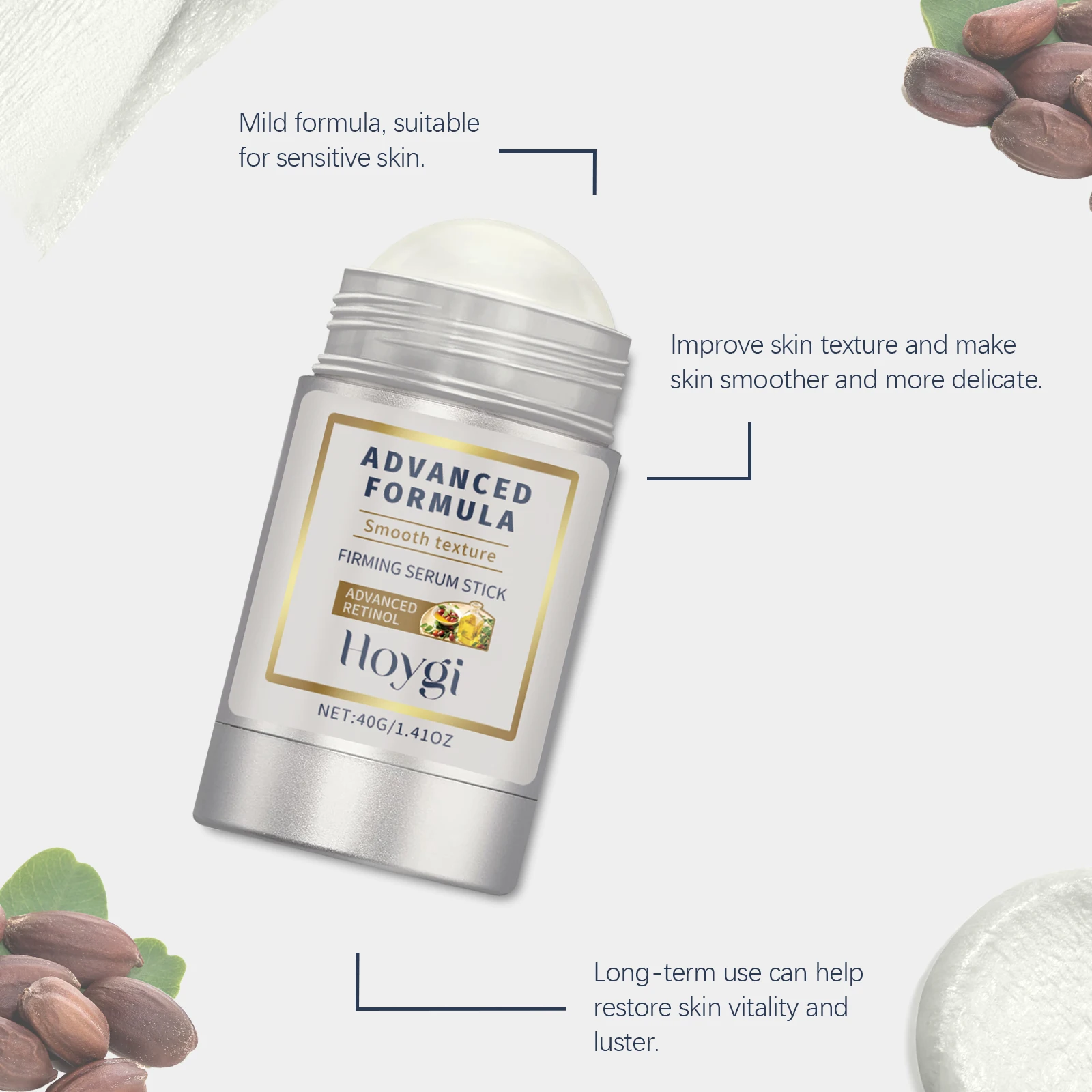 HOYGI Retinol Firming Stick Anti Wrinkle Lifting Firming Cream Hyaluronic Acid Hydrating Moisturize Smooth Fine Lines Face Cream