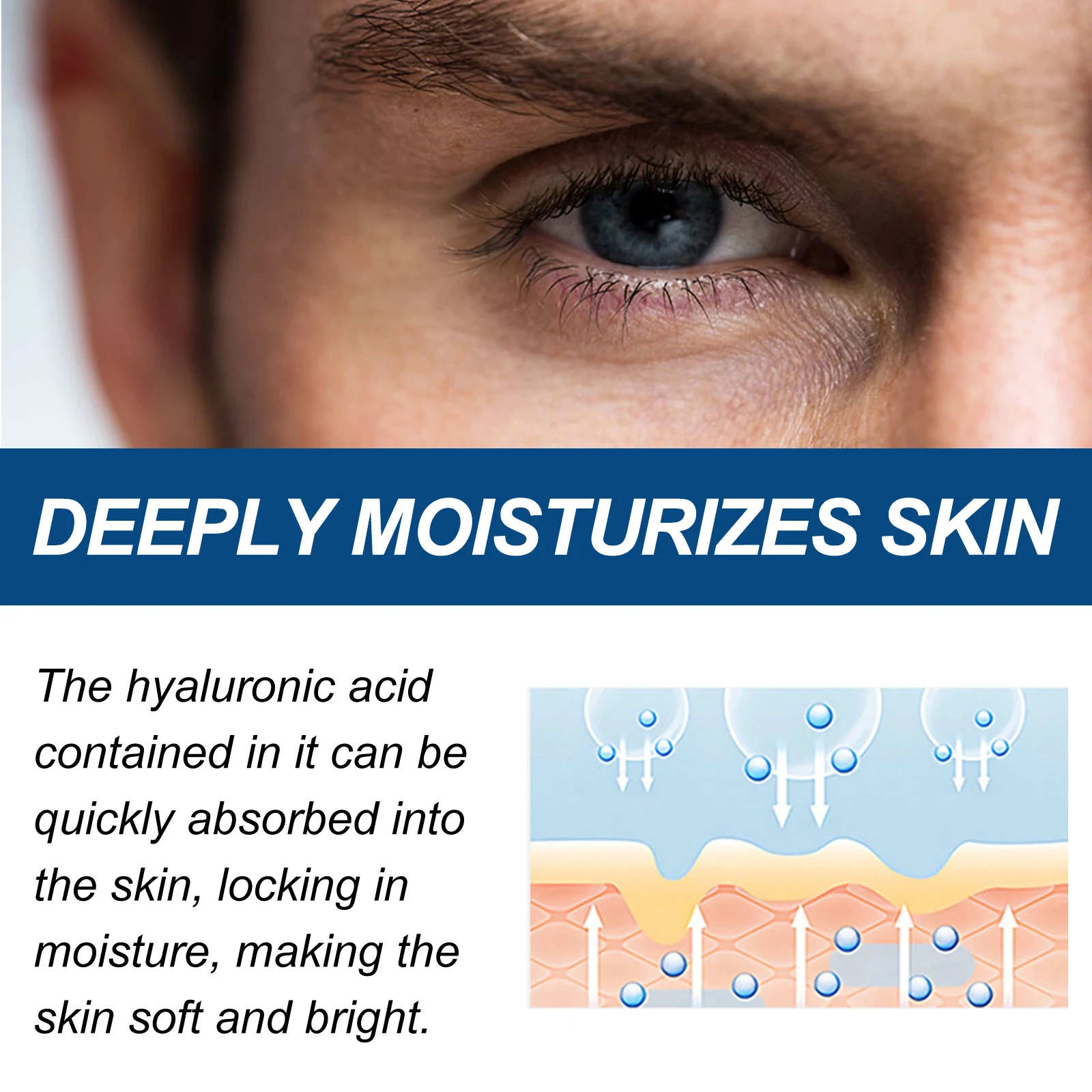 Men's Retinol Face Cream Hyaluronic Firming Lifting Brightening Fade Fine Lines Anti Puffiness Moisturizing Nourishing Skin Care