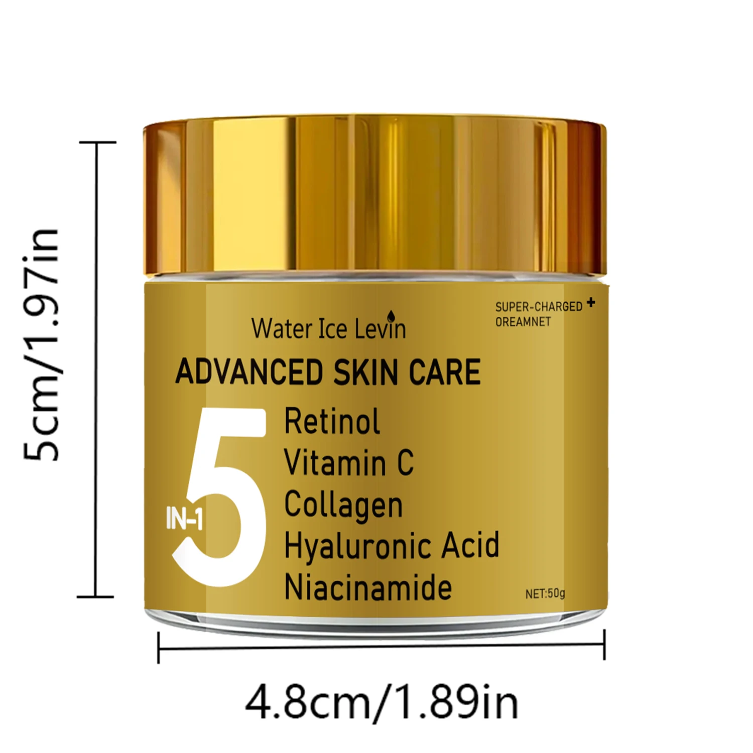 5-in-1 Facial Moisturizing Cream Containing Vitamin C, Collagen and E - Pore Moisture Formula, Suitable for All Skin Types, Non-Irritating