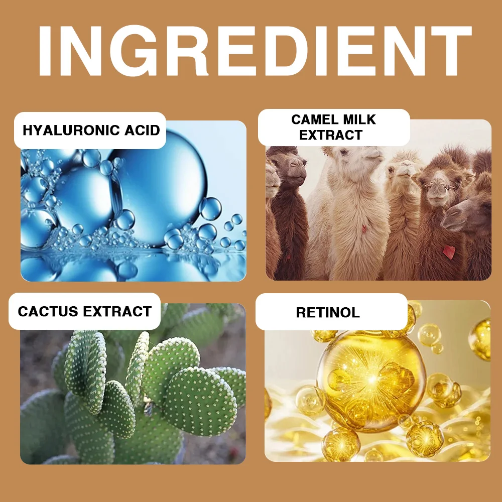 【Camel Milk & Cactus】Moisturizing Cream - 72-hour hydration, brightens skin.  Gentle formula for sensitive skin, universal beige