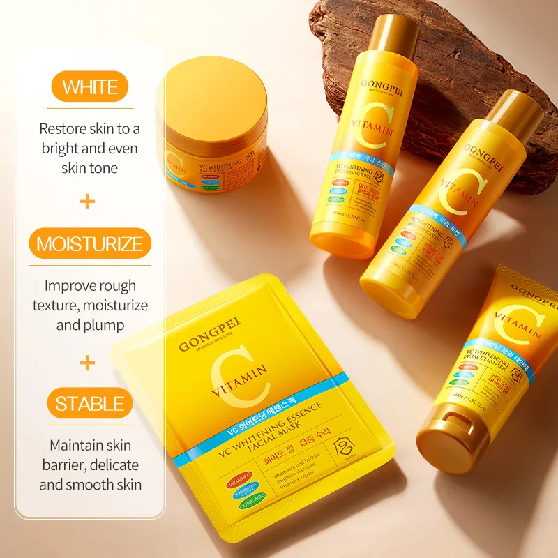 GONGPEI Vitamin C Whitening Face Mask Moisturizing Anti-Aging Face Cream Facial Lotion Serum Toner Korean Skin Care Cosmetics