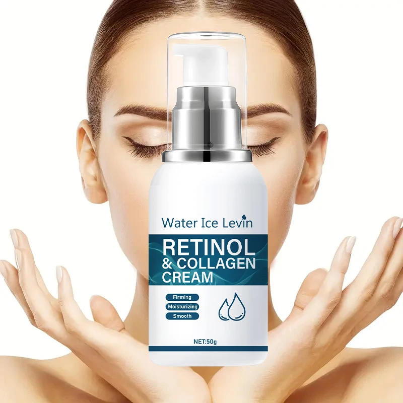 Retinol Collagen Cream, Deep Moisturizing and Firming Face Cream, Suitable for Sensitive Skin, Contains Vitamins A, B, C, and E, for a Clear and Radiant Complexion, Smooth and Soft Skin, for Day and Night Use, 50g