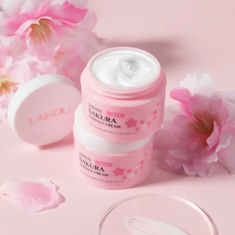 LAIKOU Japan Sakura Essence Cream Hydrating Smooth Fine Lines Even Skin Tone Moisturizing Face Cream Skin Care 25/60g