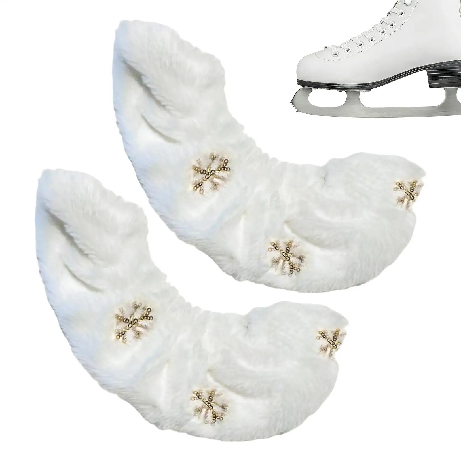 Ice Skate Guards Moisture-Wicking Soft Flannel Hockey Figure Accessories Figure Skate Guards for Boys Youth Women Men Adults