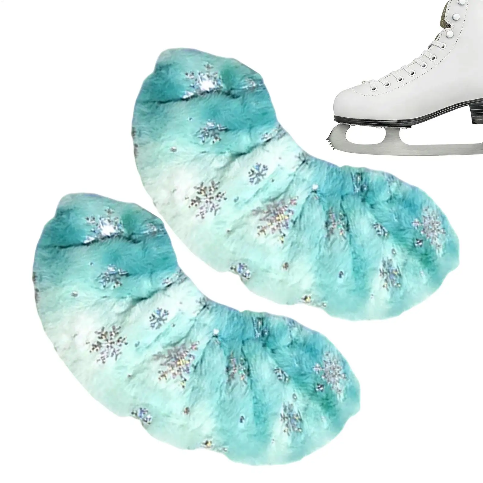 Ice Skate Guards Moisture-Wicking Soft Flannel Hockey Figure Accessories Figure Skate Guards for Boys Youth Women Men Adults