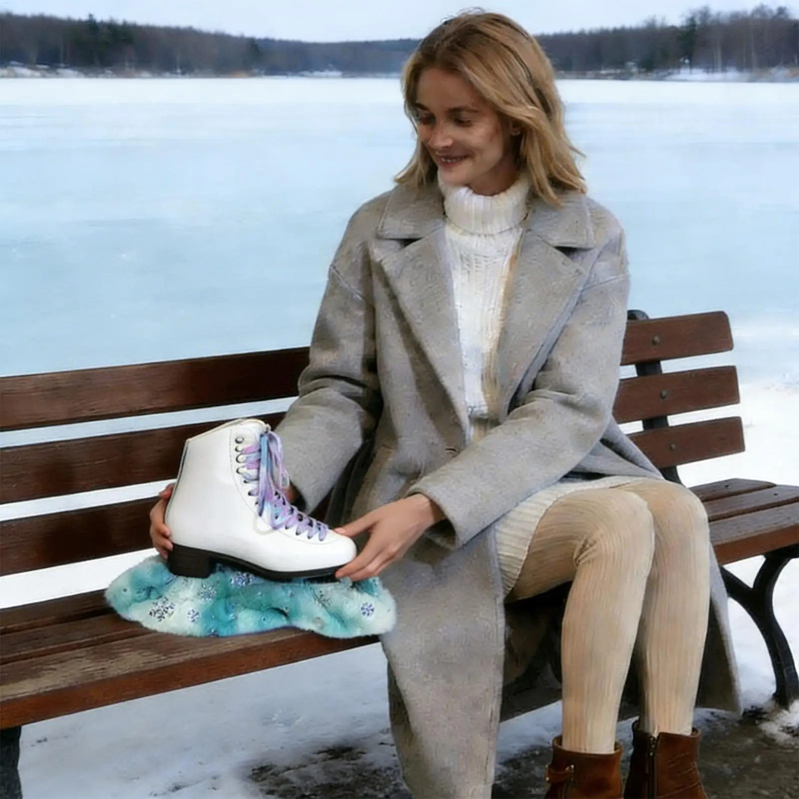 Ice Skate Guards Moisture-Wicking Soft Flannel Hockey Figure Accessories Figure Skate Guards for Boys Youth Women Men Adults